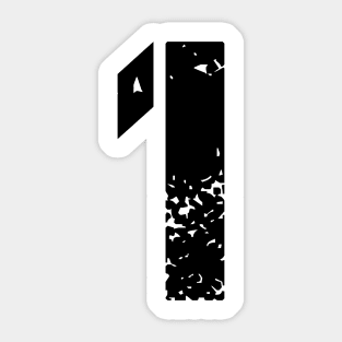 Number one 1 Sticker